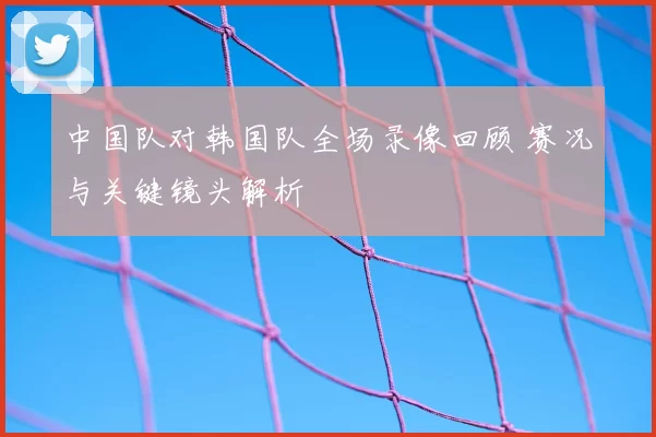 中国队对韩国队全场录像回顾 赛况与关键镜头解析